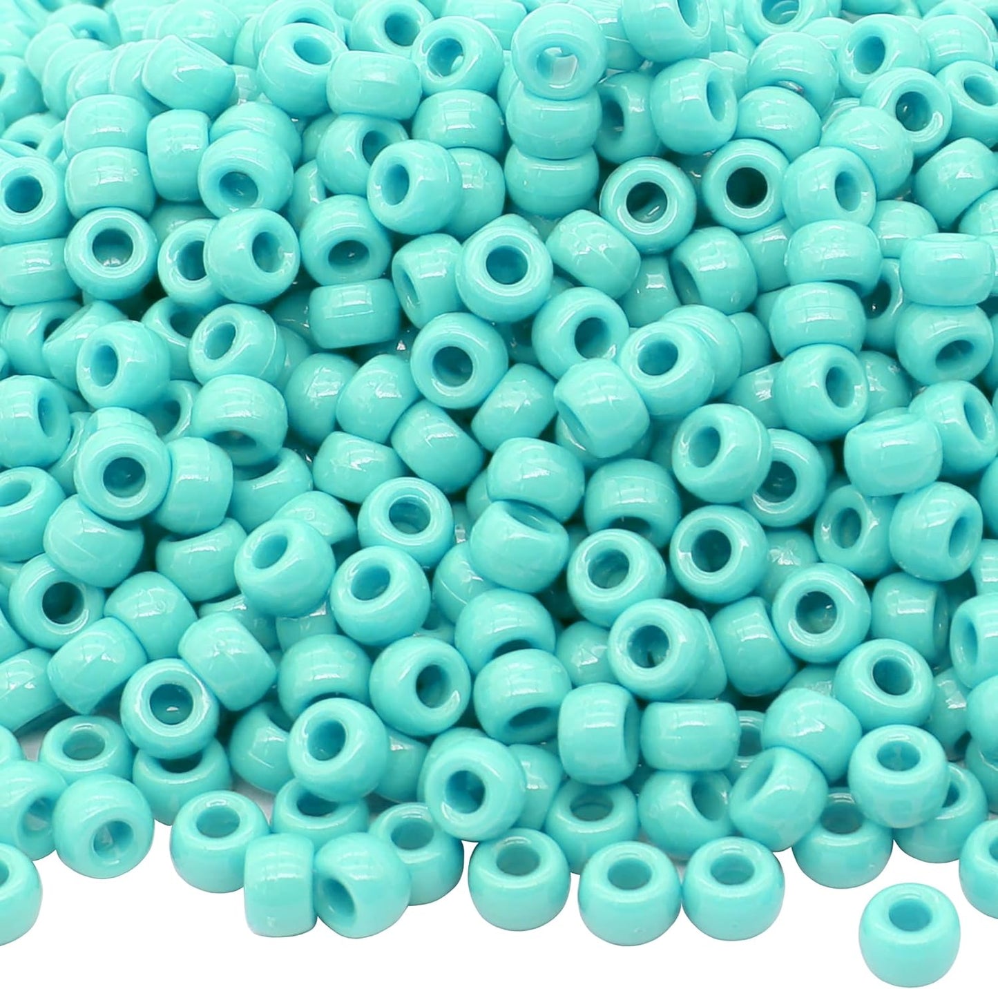 1000Pcs Glow in The Dark Pony Beads 9mm Plastic Kandi Beads Bulk for Friendship Bracelet Necklace Craft Jewelry Making Beads for Hair Braids 9 Color