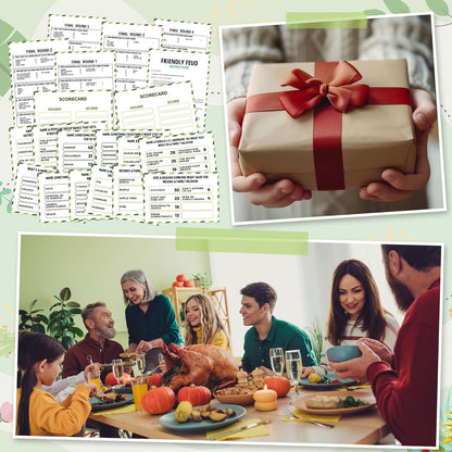 20 Pcs Retirement Friendly Feud Game Set Retirement Party Game Trivia Quiz with 18 Card 2 Buzzer for Adults Family Games Activities Party Supplies, Battery Not Included