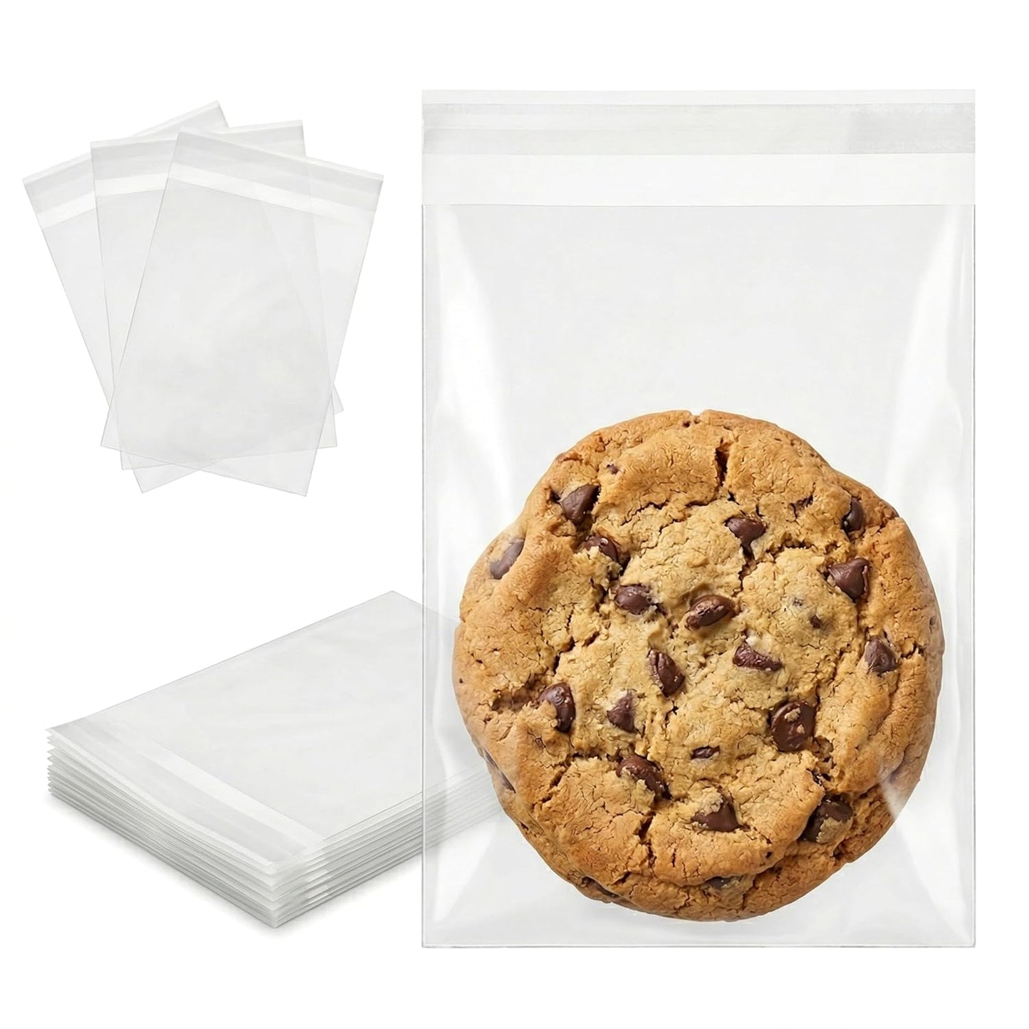 Clear Self Sealing Cellophane Bags 4"x6" (10.2 x 15.2cm) Pack of 200 – 4x6 Cookie Bags with Seal for Treat Bags, Cookies Wrappers Candy Party Favors Goodie