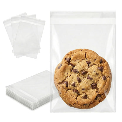 Clear Self Sealing Cellophane Bags 4"x6" (10.2 x 15.2cm) Pack of 200 – 4x6 Cookie Bags with Seal for Treat Bags, Cookies Wrappers Candy Party Favors Goodie