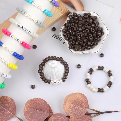 1000Pcs Glow in The Dark Pony Beads 9mm Plastic Kandi Beads Bulk for Friendship Bracelet Necklace Craft Jewelry Making Beads for Hair Braids 9 Color