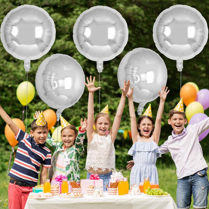 20 Pcs Black Round Shaped Balloons,18 Inch Round Foil Balloon,Giant Round Mylar Balloon Helium Balloons for Birthday Party Baby Shower Wedding Decorations (Black)