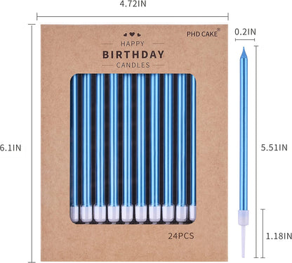 PHD CAKE Champagne Gold Long Thin Metallic Birthday Candles, Cake Candles, Birthday Parties, Wedding Decorations, Party Candles