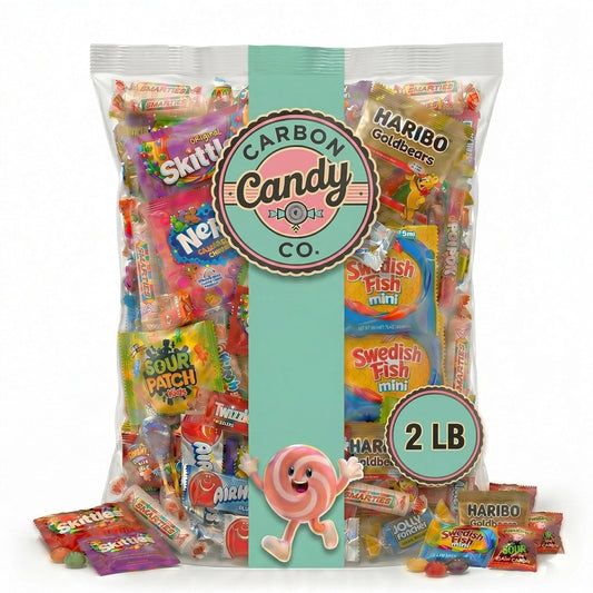 Bulk Candy Variety Pack - 2 lb - Bulk Candy Individually Wrapped - Assorted Mix - Lollipops, Hard, Fruity - Dulces - Big Bag for Party Favors - Father's Day
