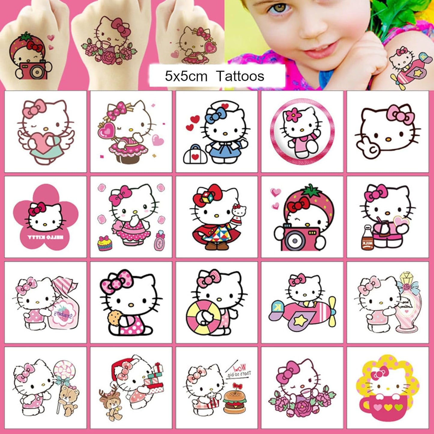 20 Sheets Disney Princess Temporary Tattoos for Kids, Birthday Party Favors, Cute Cartoon Decoration Sticker Gifts for Girl Boys Home Activity Class Prizes Carnival Christmas Rewards