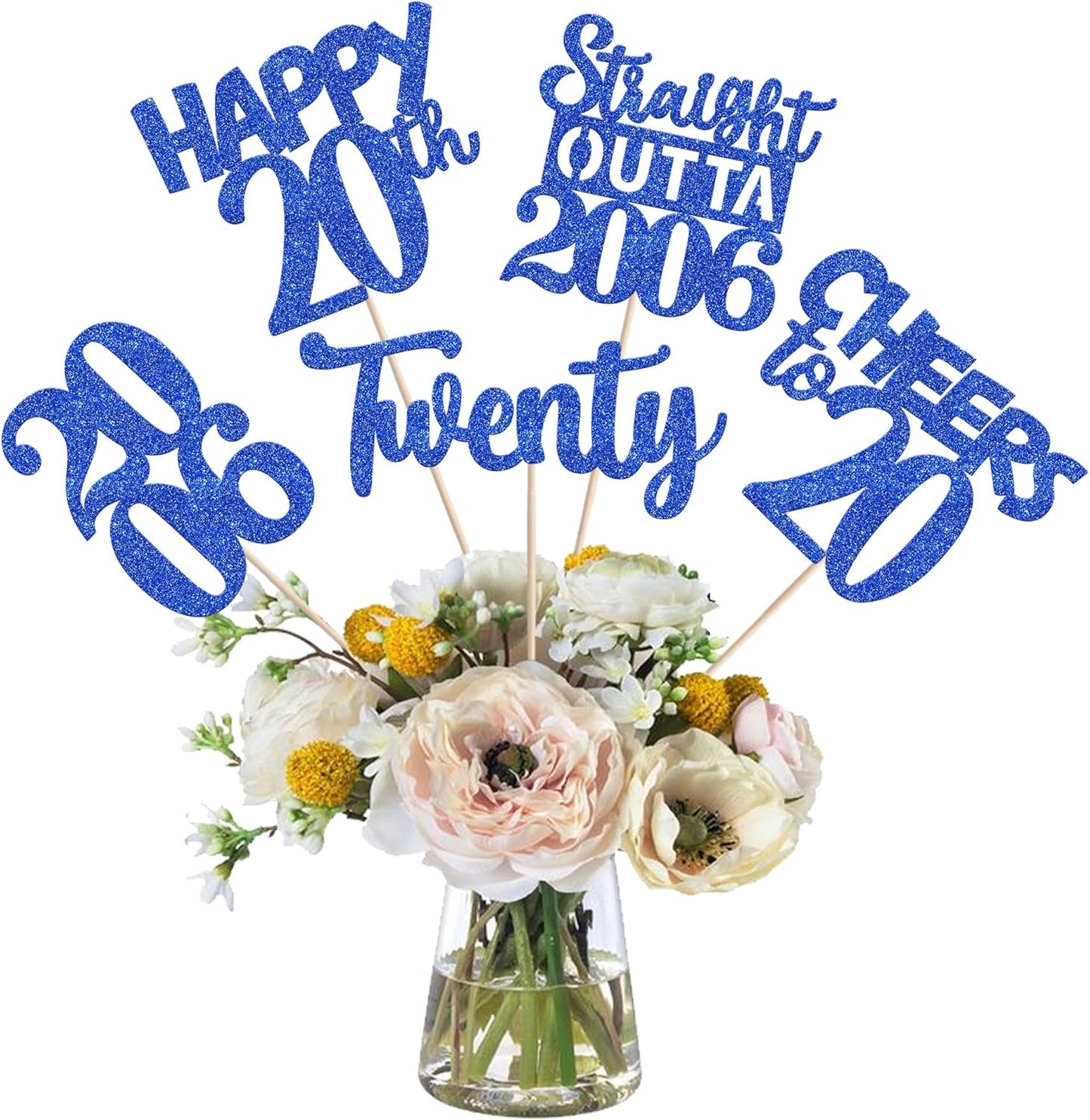 15 PCS 50th Birthday Centerpiece Sticks Fifty Happy 50th Straight Outta 1976 Table Flower Centerpieces Sticks Cheers to 50 Floral Decorations for 50th Birthday Party Centerpieces Supplies Black