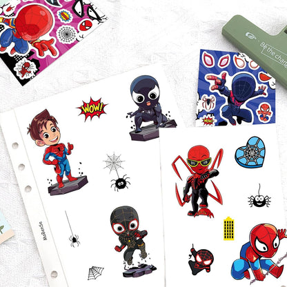 24 Sheets Cool Monster Sticker Cute Cartoon Charaters Make Your Own Sticker, Make a Face Stickers Party Favors Activities Gifts (c)