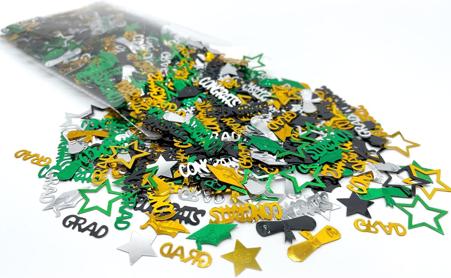 Black and Gold Grad Graduation Decorations 2026 - Pack of 1000, Congrats Grad Graduation Confetti 2026 | Grad Confetti Class of 2026 for Black and Gold 2026 Graduation Decorations, KatchOn