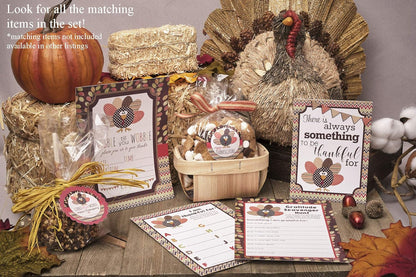 “I Am Grateful For” Gratitude Scavenger Hunt Thanksgiving Fill In Game Cards, Ten 5" x 7" Fill In The Blank Cards by AmandaCreation