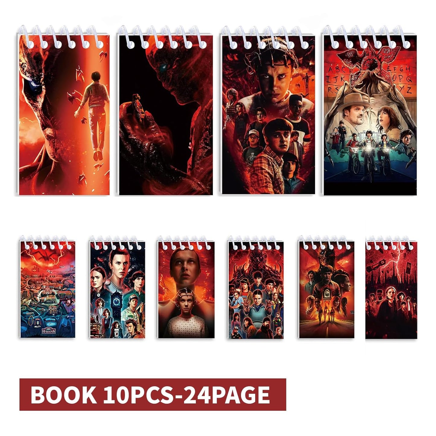 10 Pcs Mini TV Drama Theme Notepads, Unique Thriller Style Small Notebook, Ideal as Party Favors, Themed Celebration Gifts, or Classroom Rewards, Also Suitable for Note-Taking at Office Meetings and Campus Events.