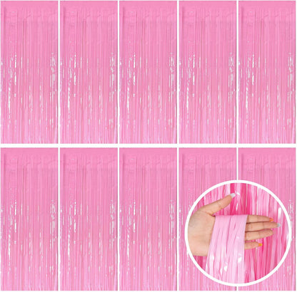 Tinsel Foil Fringe Curtains Wavy Backdrop for Parties Sparkle Metallic Wavy Foil Fringe Backdrop Curtain for Party Decorations Photo Booth Props for Birthday Graduation Wedding