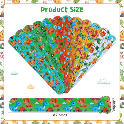 Serencatcher 48pcs Slap Bracelets Party Favors for Birthday Baby Shower Party Supplies Gifts