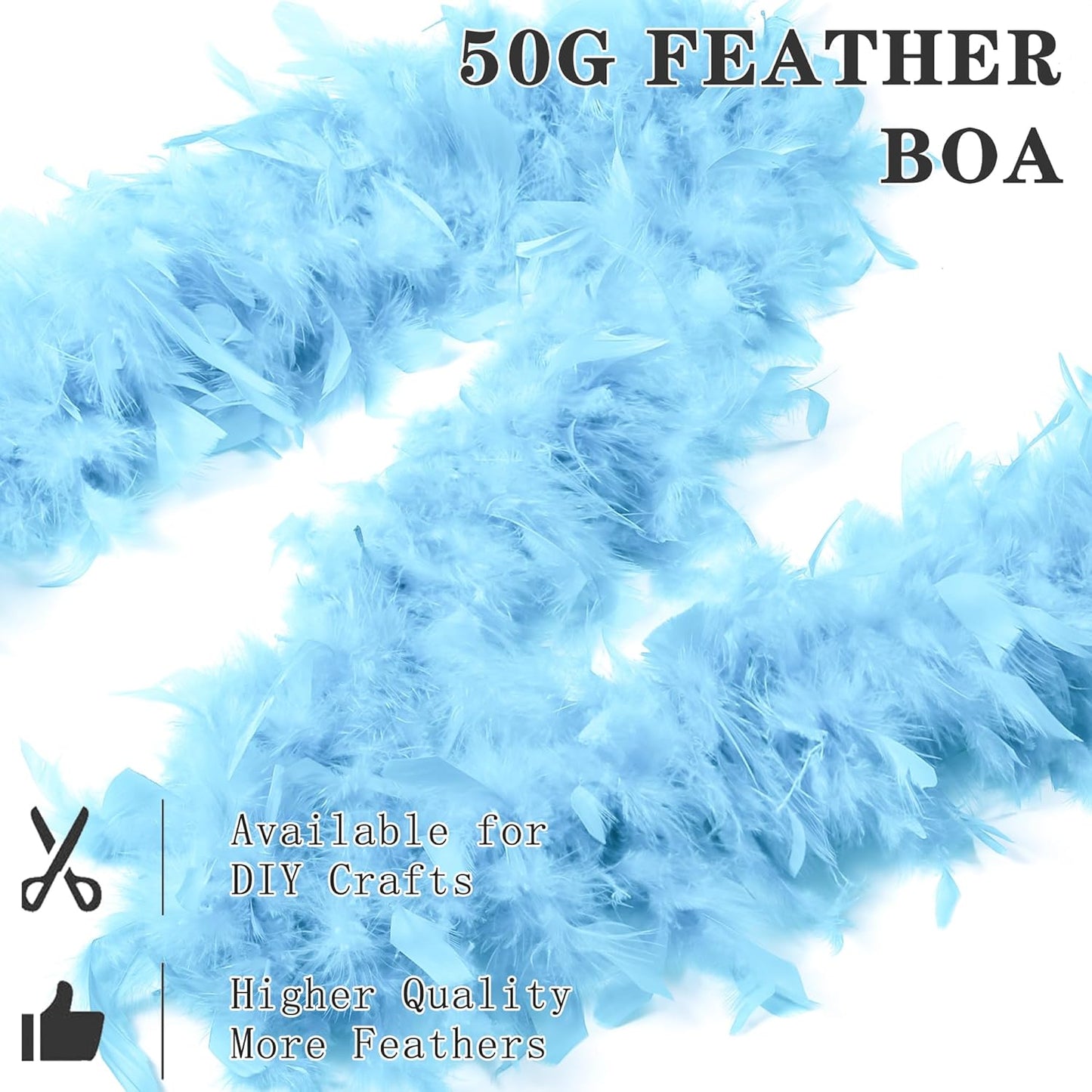 SOGUGOM Red 35g Feather Boas - 2 Yards Boa Feathers for Party, Wedding, Centerpieces, Concert, Costume and Christmas Tree(Red)