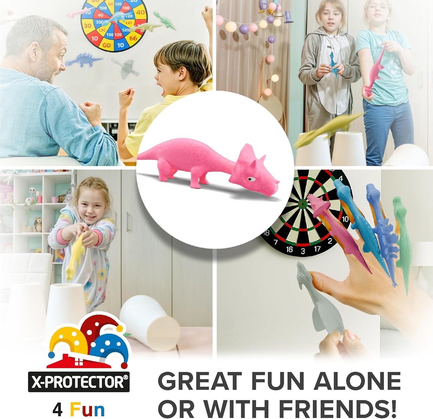 X-Protector Rubber Chicken Slingshot - 12 PCS Pack - Flying Finger Slingshot - Yellow Chicken Flingers Sling Shot Toys for Kids - Funny Adult Pinata Stuffers - Premium Slime for Fingers!