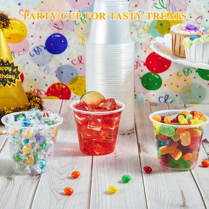 Lilymicky 300 Pack 9 oz Disposable Clear Plastic Cups, 9 Ounce Party Cups for Cocktail, Parties, Picnics, and Events