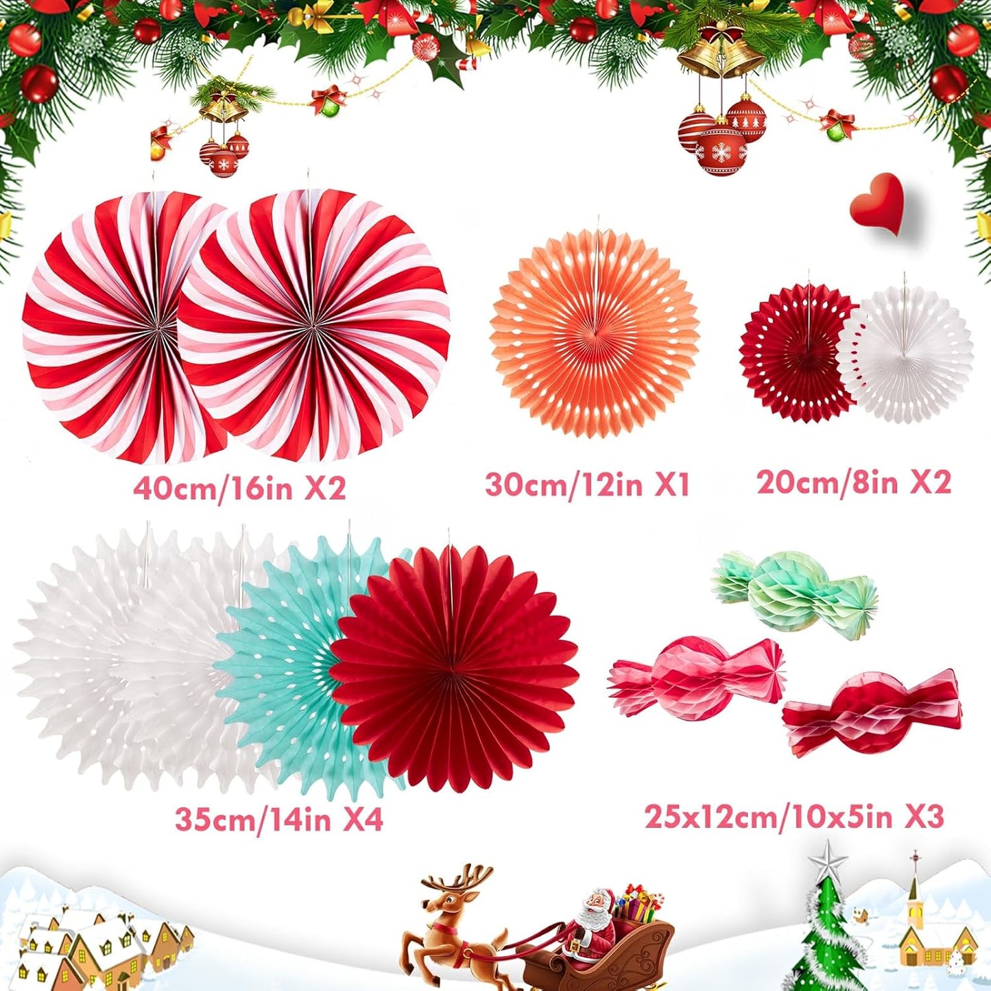 Easy Joy Paper Leaves Decorations for Wall Paper Fans Classroom Decoration Leaves Backdrop Decor Wall Decor,Set of 9
