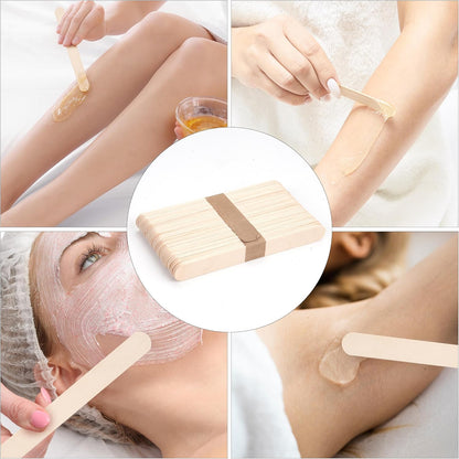 1200 Pieces Wooden Craft Sticks, 4.5 Inch Long Natural Wood Popsicle Ice Cream Sticks for DIY Wood Crafts, Hair Removal and Waxing Supplies, Paint Stirrer, Art Projects and Ice Pop Sticks