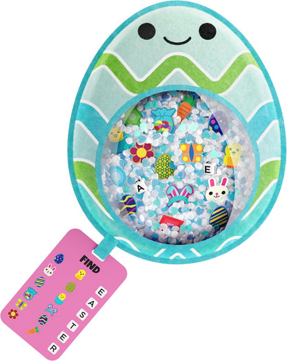 Vango BIZYBOO Easter Egg Busy Bag Scavenger Hunt - Hidden Object Search Sensory Matching Game for Kids 2 and Up (Blue)