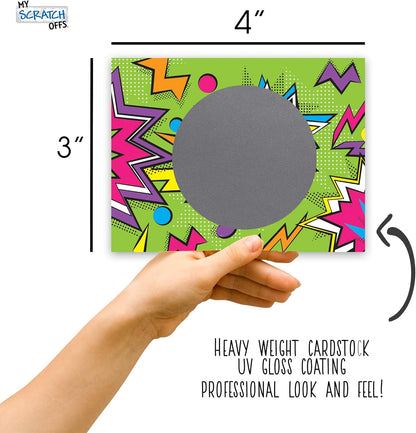 My Scratch Offs - Customizable Scratch-Off Cards Graffiti Design for Prizes, Classroom Rewards & Teacher Supplies, 50 Pack