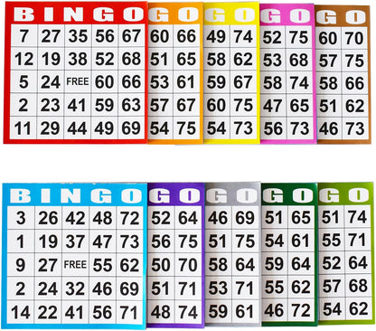 SEETOOOGAMES Bingo Paper Game Cards - 1 Card -100 Books of 10 Sheets