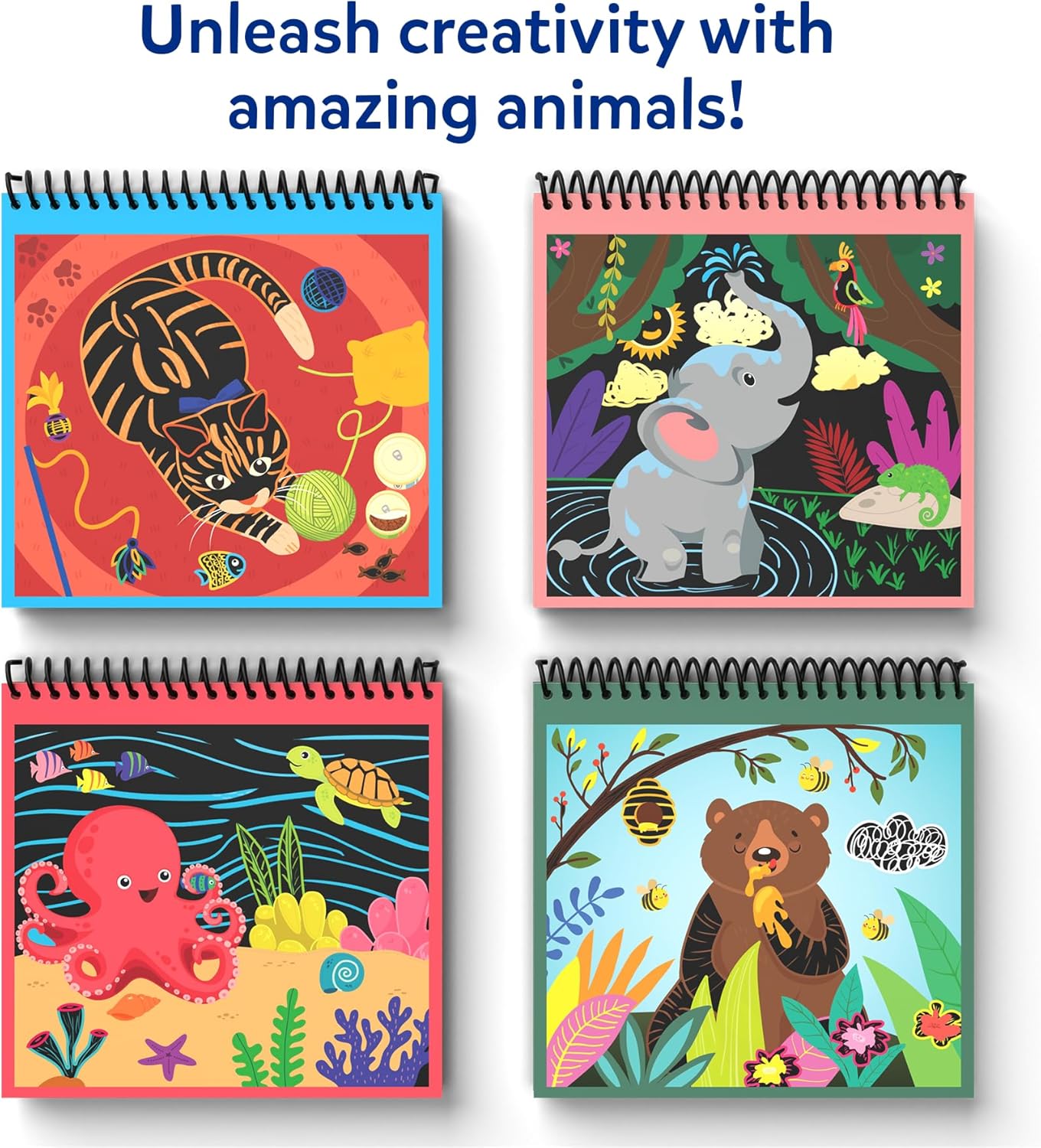 Skillmatics Scratch Art Book for Kids - Unicorns & Princesses, Craft Kits & Supplies, 30+ Scratch Stickers, Travel Toys, DIY Kit, Gifts for Girls & Boys Ages 3, 4, 5, 6, 7, 8