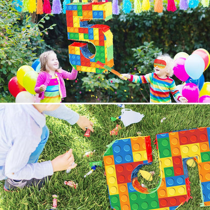 Hooqict Mexican Pinata with Blindfold and Bat Stick Party Pinata for Fiesta Carnival Cinco de Mayo Decorations Kids Adults Mexican Party Games Birthday Party Supplies