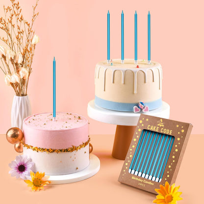 Pink Gold Long Thin Birthday Candles, Cake Candles, Birthday Parties, Wedding Decorations, Party Candles