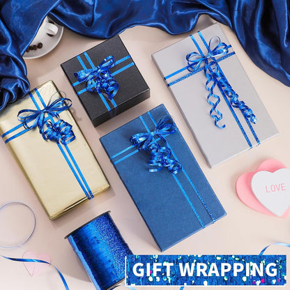 woric 600 Yards Gold Curling Ribbon 1/5 Inch Balloon String Ribbon Metallic Gold Ribbons for Mothers Day Balloon Gift Wrapping Art Crafts Wedding Party Decorations