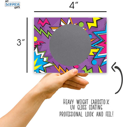 My Scratch Offs - Customizable Scratch-Off Cards Graffiti Design for Prizes, Classroom Rewards & Teacher Supplies, 50 Pack