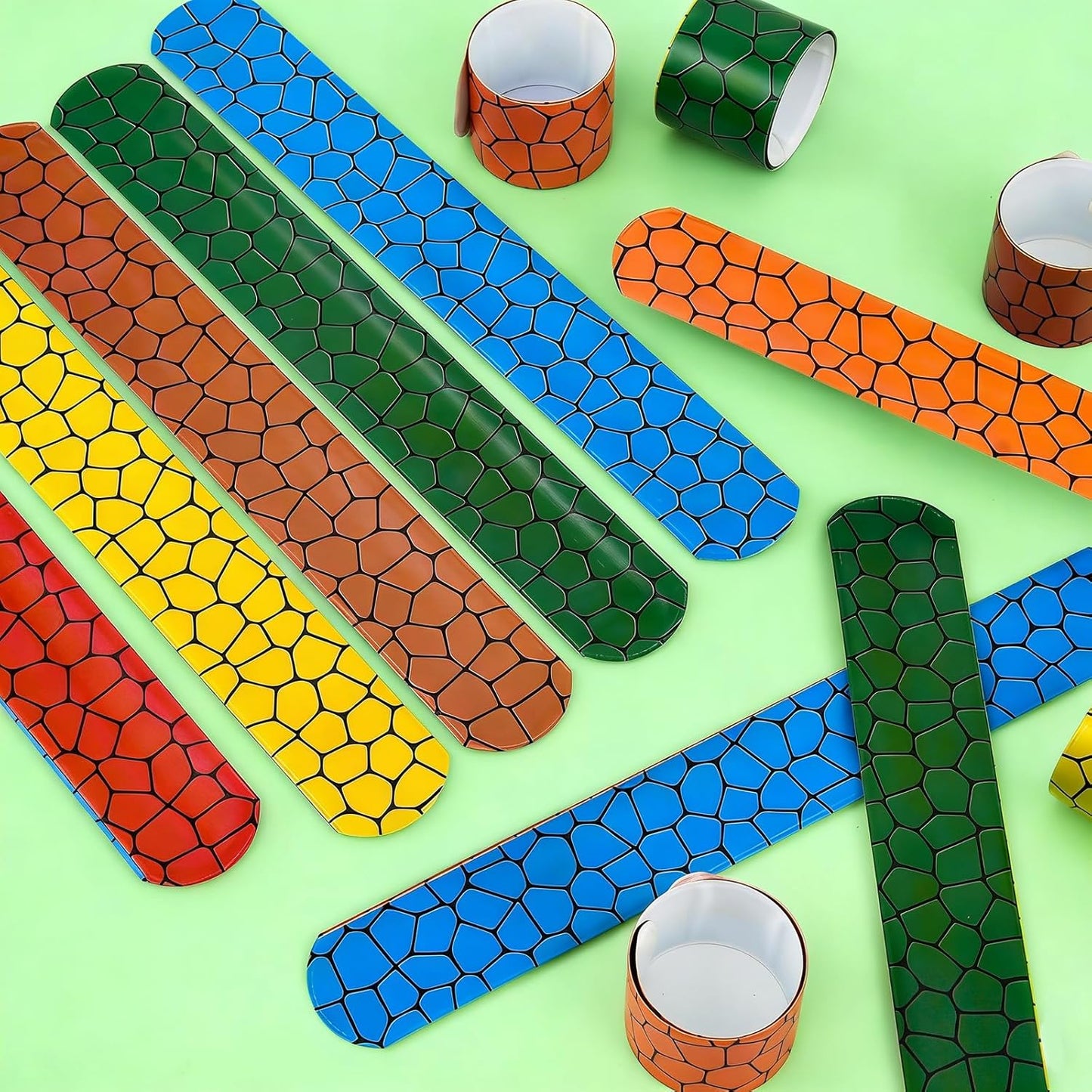 Cartoon Animation Slap Wristband, 24 Pack - Birthday Party Supplies, Cartoon Theme Bracelets Goodie Bag Fillers for Birthday & Theme Parties