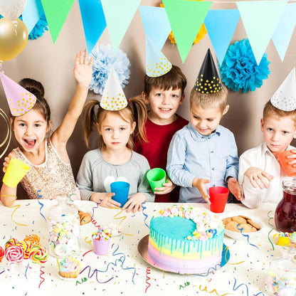 CANREVEL Party Hats for Adults, Birthday Party Headwear Supplies, Cone Hats Bulk for Women Men