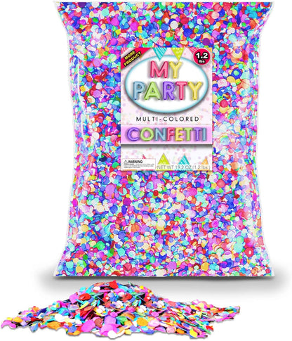Jergrim Festive Mexican Confetti Bag- 1.2lbs/544gr. Bulk Bag, Perfect for Birthday, Piñata filler, Easter Egg Fillers (cascarones), Wedding Toss, Fiesta Party Decor, Cinco de Mayo, Easter egg filler