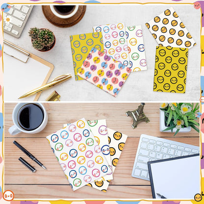 Sinload 24 Pcs Mini Notebooks Bulk Smile Face Theme Party Favors End of Year Gifts from Teacher Small Pocket Notepad Mini Notebook Fun Gifts for Adults Preppy Birthday Party Supplies 3.35 x 4.72 Inch