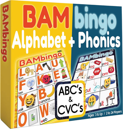 THE BAMBINO TREE Sight Word Bingo Game Level 1 and 2 - Educational Games for Kids - Learn to Read Vocabulary for Kindergarten 1st Grade - Dolch's Fry's Words Lists