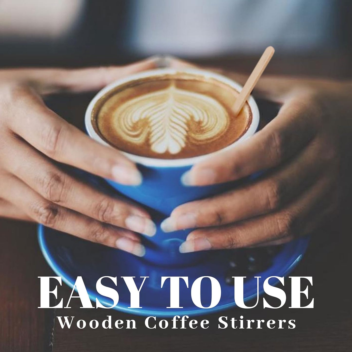 ANTETOK Wooden Coffee Stirrers - Coffee Stir Sticks 7.5 Inch,100pcs Disposable Birch Wood Coffee/Beverage Stirrers,Swizzle Drink Sticks,Coffee Bar Accessories