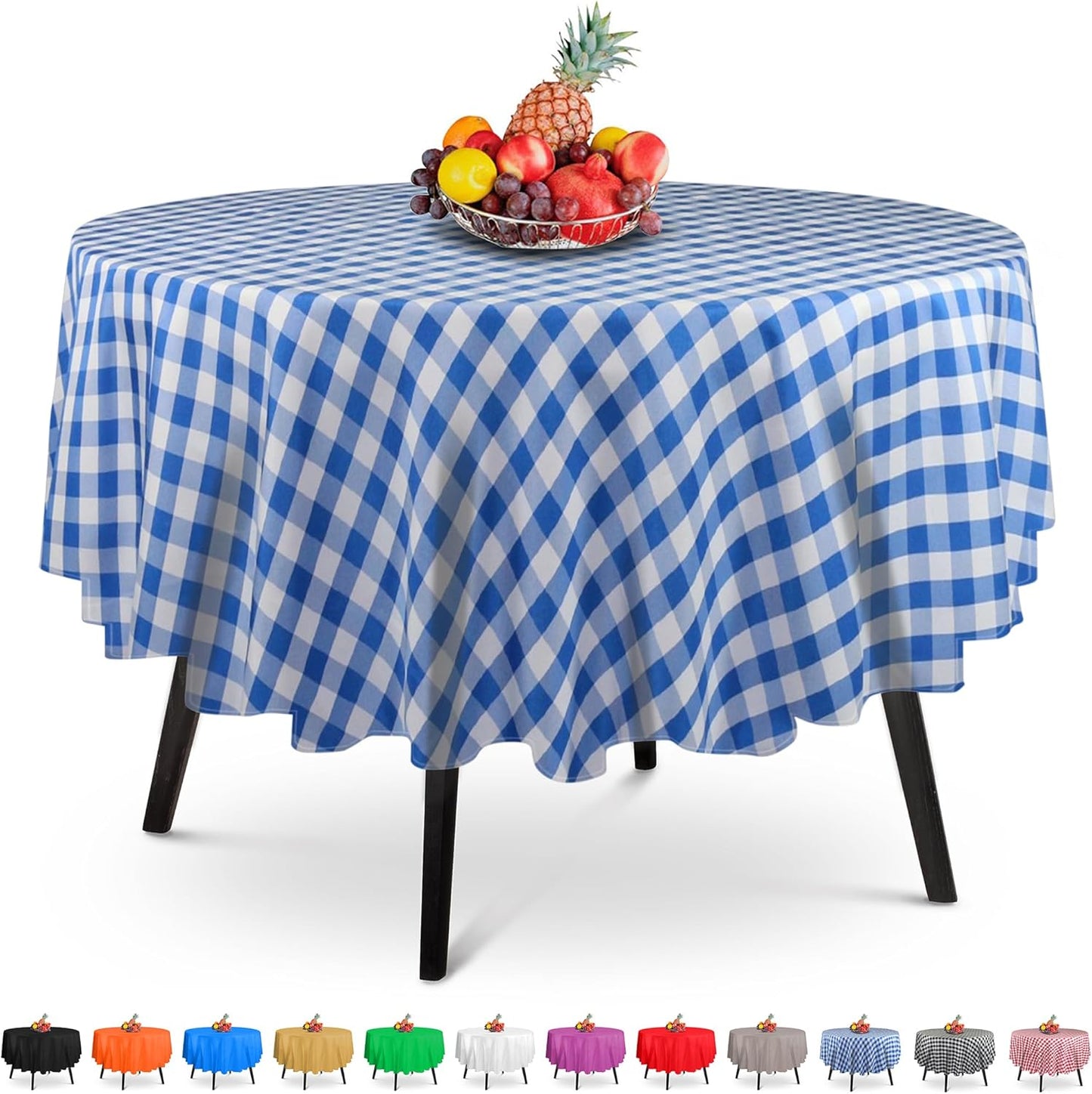 14 Pack Black 54 x 108 in. Rectangle Disposable Plastic Tablecloths - Smooth Decorative Covers for Parties, Weddings