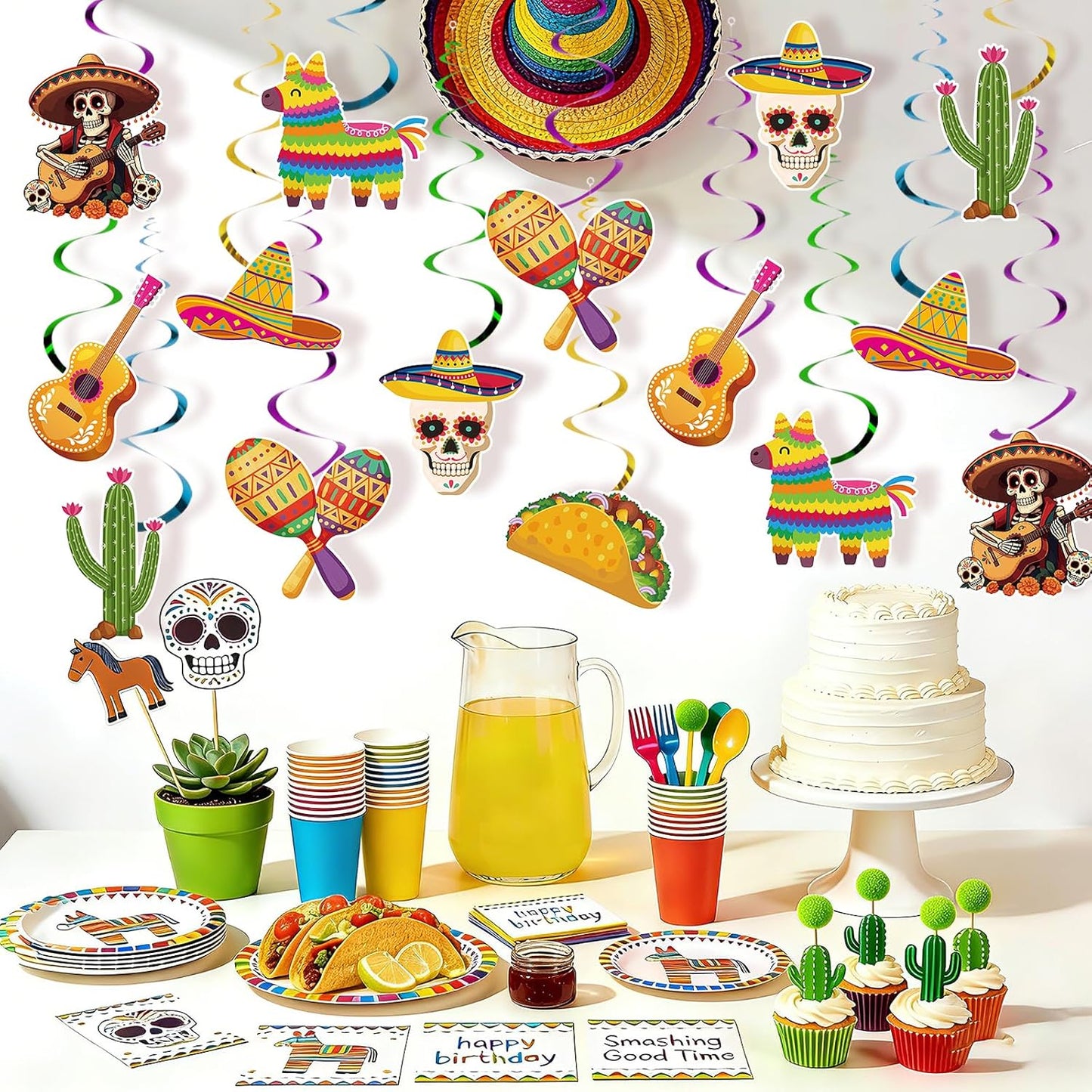 24Pcs Summer Hanging Decorations, Summer Party Ceiling Swirls Cutouts, Beach Theme Hanging Swirls for Home Office Classroom Birthday Beach Party Ceiling Decoration