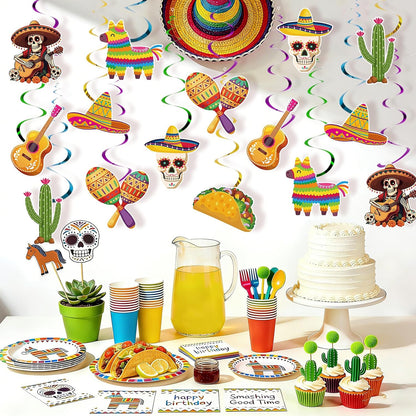 24Pcs Summer Hanging Decorations, Summer Party Ceiling Swirls Cutouts, Beach Theme Hanging Swirls for Home Office Classroom Birthday Beach Party Ceiling Decoration