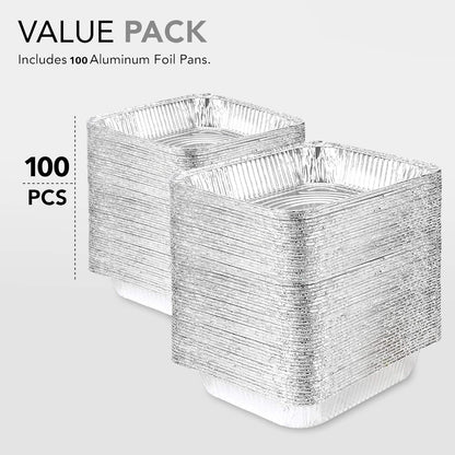 Stock Your Home Aluminum Pans 9x13 Disposable Foil Pans (30 Pack) - Half Size Steam Table Deep Trays - Tin Foil Pans Great for Cooking, Heating, Storing, Prepping Food