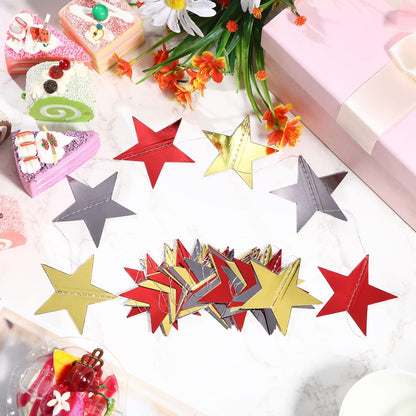 Patelai Glitter Star Garland Banner 2026 Graduation Decor 130 Feet Star Hanging Banner Twinkle Backdrop for Party Birthday Classroom Wedding Supplies(Gold)