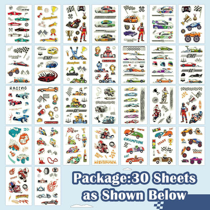 Partywind 380 Styles (30 Sheets) Luminous Tattoos for Kids, Mixed Styles Temporary Tattoos Stickers with Mermaid/Dinosaur/Space/Pirate for Boys and Girls, Glow Party Supplies