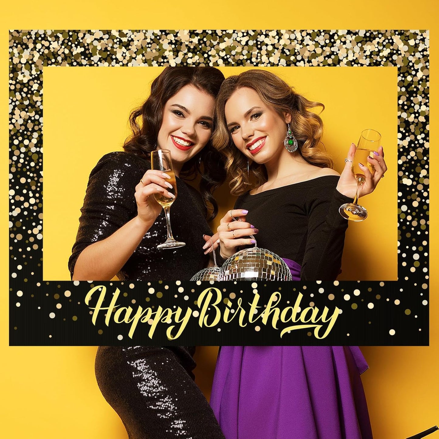 Beeveer 32 x 24 Inch Photo Booth Selfie Frame Prop Booth for Birthday Event Parties Large Blank DIY Cutout Props for Funny Decoration Christmas, Holiday Supplies