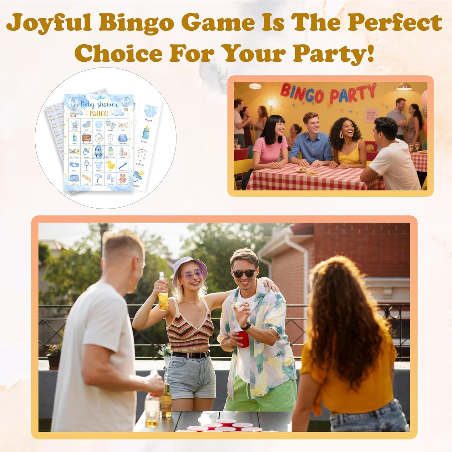 Book Bingo Game, Reading Party Bingo Cards Set, Read Themed Party Games Supplies for Book Lovers, Adults Family Friends Holiday Activities Favors Decorations for 24 Player, 01
