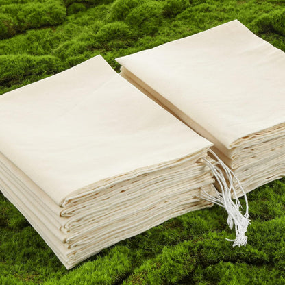 Tatuo 50 Pieces 4 x 6 Inches Muslin Cotton Drawstring Bags Canvas Linen Sachet Bag Reusable Empty Gift Pouch for Party Home Supplies