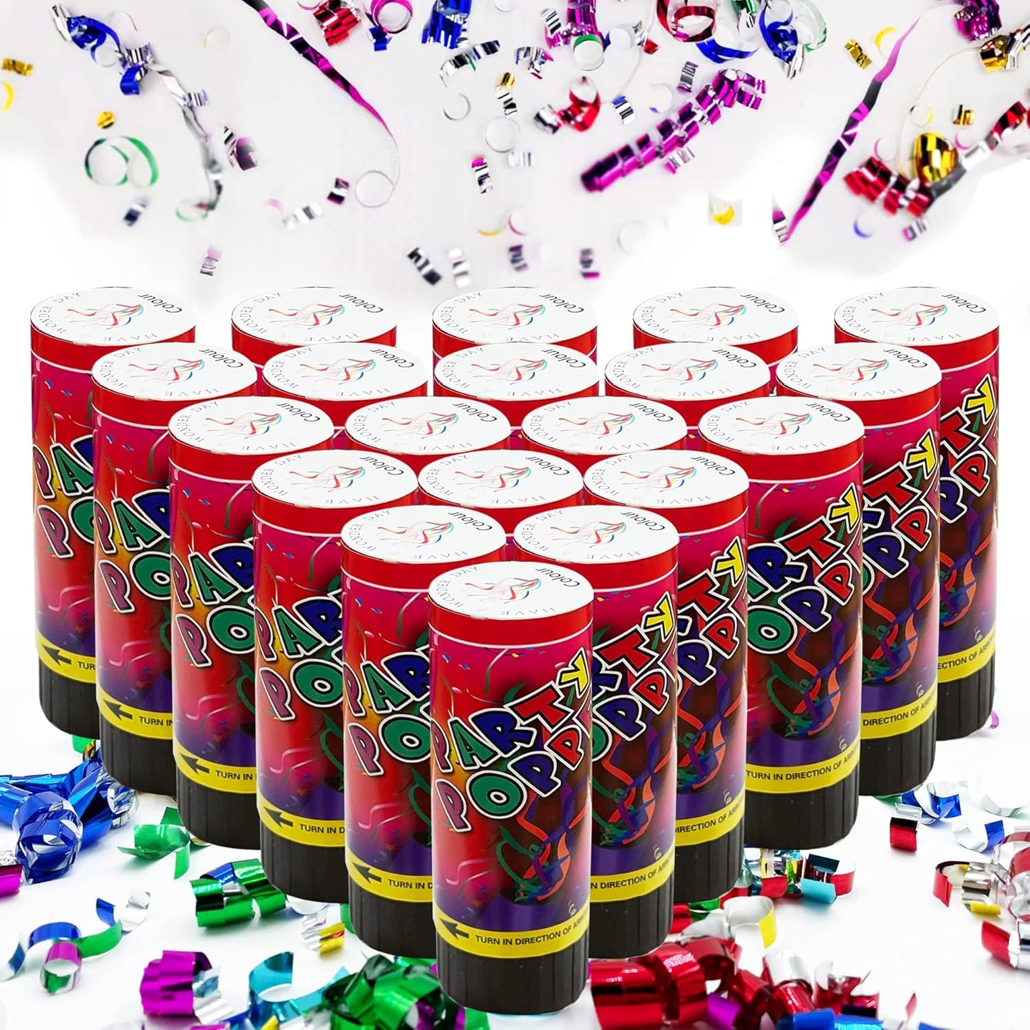 8 PCS Party Confetti Poppers Cannons for Wedding Birthday Graduation Baby Shower Anniversary Christmas New Year's Party Celebrations Supplies and Favors