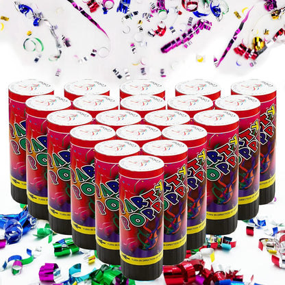 8 PCS Party Confetti Poppers Cannons for Wedding Birthday Graduation Baby Shower Anniversary Christmas New Year's Party Celebrations Supplies and Favors