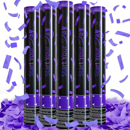Confetti Cannons Confetti Poppers 5 Pack,15 Inch Gold Party Poppers Confetti Shooters, WORKKEEP Yello Confetti Pop for Birthday Wedding Celebration Halloween Decorations Air Powered Confetti Gun