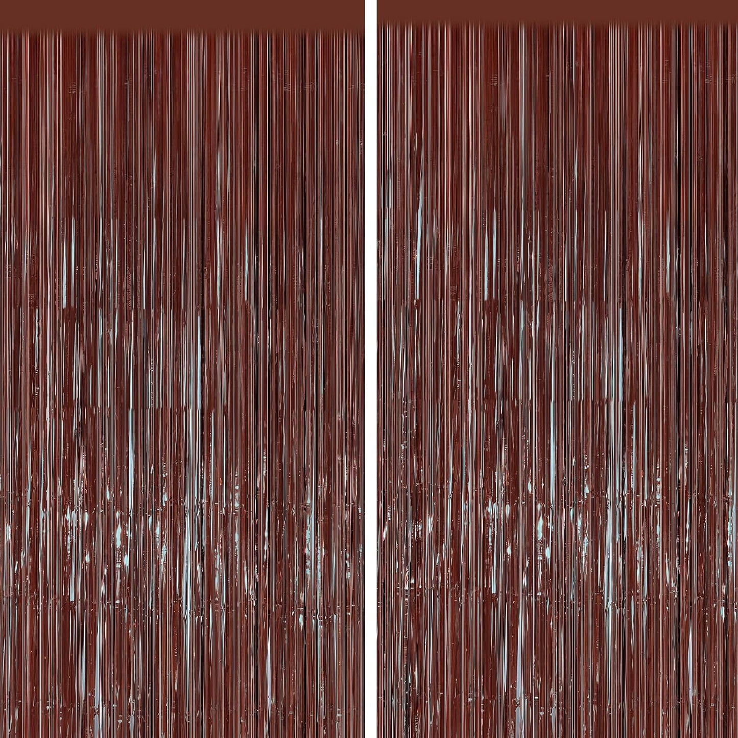 GCB 2Pack Black Metallic Tinsel Foil Fringe Curtains, Black Foil Curtain Backdrop, Photo Booth Props for Birthday Wedding Baby Shower Bachelorette Xmas Celebration Party Decorations Door Streamers
