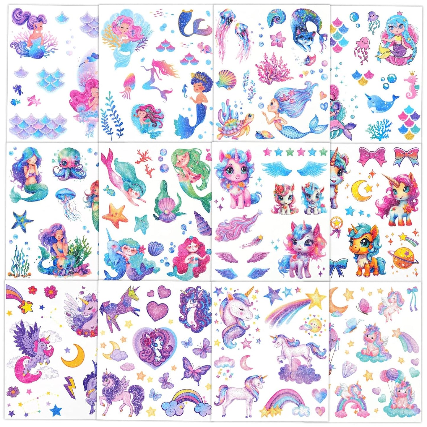 Ozepao Dinosaur Glitter Temporary Tattoos for Kids - 160 Styles - Dino Party Favors, Birthday Party Supplies, T-rex Decorations