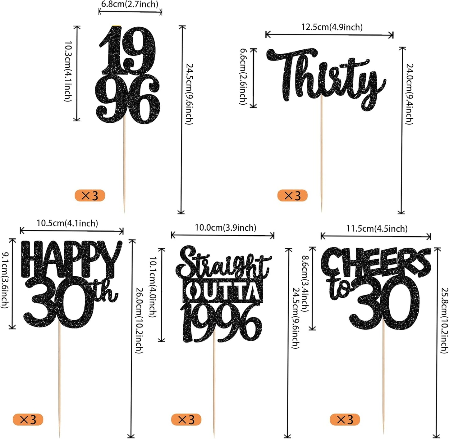 15 PCS 50th Birthday Centerpiece Sticks Fifty Happy 50th Straight Outta 1976 Table Flower Centerpieces Sticks Cheers to 50 Floral Decorations for 50th Birthday Party Centerpieces Supplies Black